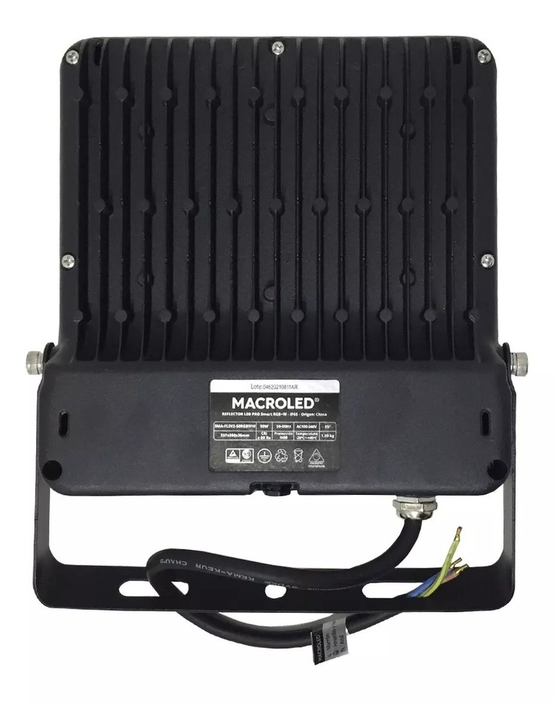 REFLECTOR LED MACROLED PRO SMART 50W AC100-240V RGB+WW IK08
