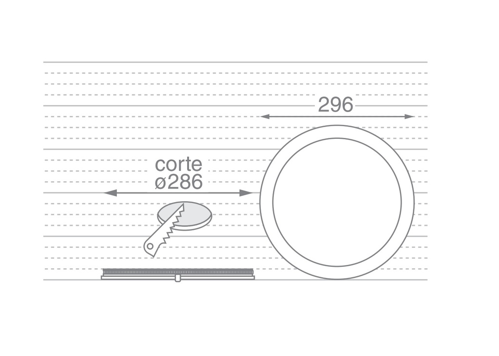 PANEL FLAT CIRCULAR MACROLED 24W AC85-265V CALIDO 3000