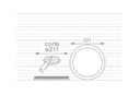 PANEL FLAT CIRCULAR MACROLED 18W AC85-265V FRIO 6000K