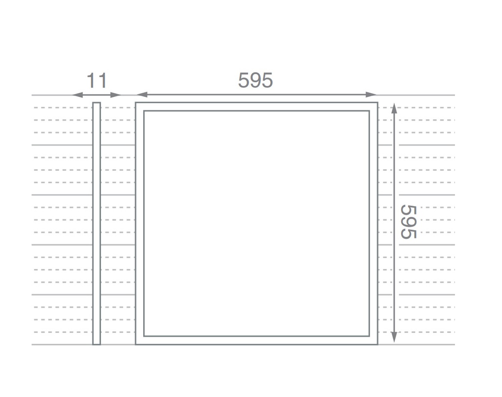 Panel 595x595mm MACROLED 40W 3600LM AC110-260V FP0,92 BLANCO CALIDO