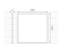 Panel 595x595mm MACROLED 40W 3600LM AC110-260V FP0,92 BLANCO CALIDO