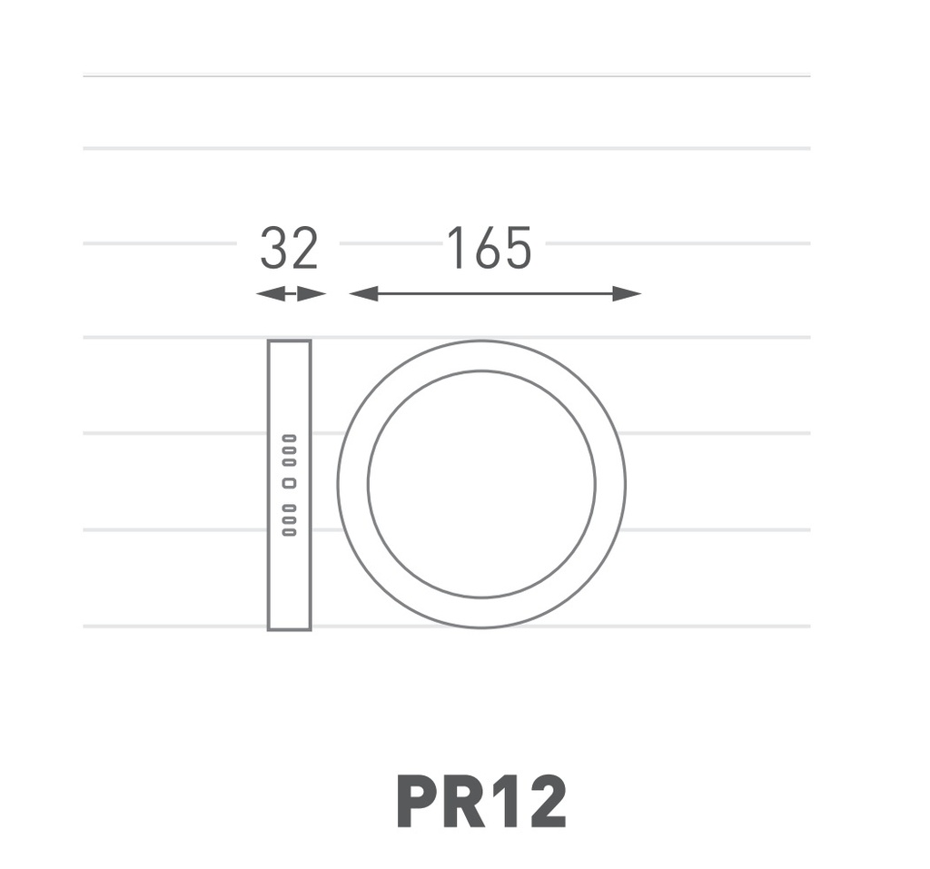 PANEL PLAFON CIRCULAR MACROLED 12W AC85-265V FRIO 6000K