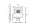 REFLECTOR LED CON SENSOR DE MOVIMIENTO MACROLED 50W AC100-240V FRIO 6500K