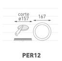 PANEL FLAT CIRCULAR MACROLED 12W AC85-265V NEUTRO 4500K