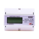 MEDIDOR TRIFASICO DE CONSUMO (GF-3-WHM) Características: Medidor de consumo (kwh acumulados): 0 ~ 999999.9 kWh Rango de voltaje operacional: 220/380V AC
Corriente máxima por fase (Imax): 80A AC (Resistiva)
Rango de frecuencia de operación: 50 Hz
Consumo del equipo < 2W y 10VA / fase
Medición de Energía Activa kWh (Clase 1)
Posee señal de pulso pasiva de energía (IEC 62053-31)
Posee salida de pulso a 5V DC como indicador de consumo
Montaje Riel-Din
Equipo no reseteable, con memoria no volátil