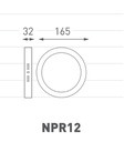 PANEL PLAFON CIRCULAR NEGRO MACROLED 12W AC85-265V CALI 3000K