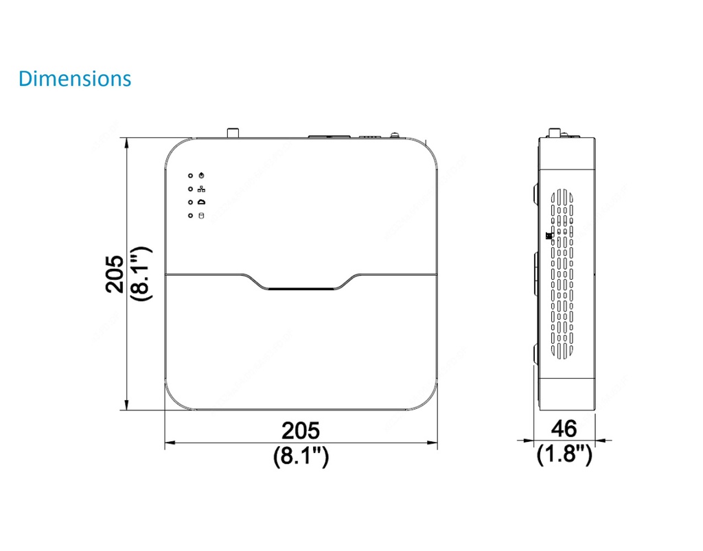 4 CANALES, 1 INTERFAZ SATA, 4 POE, MINI 1U, GRABADOR DE VIDEO EN RED H.265