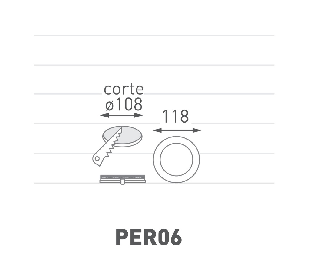 PANEL FLAT CIRCULAR MACROLED 6W AC85-265V NEUTRO 4500K