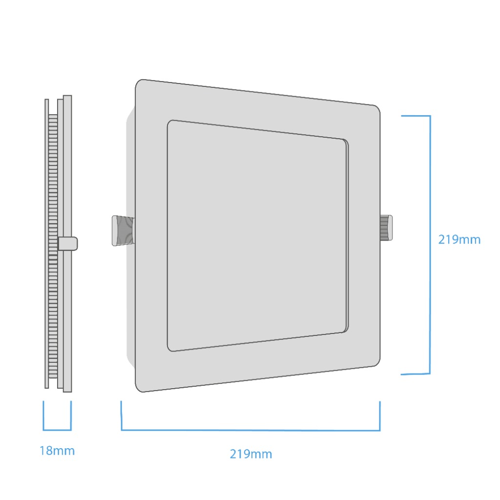 PANEL FLAT CUADRADO MACROLED 18W AC85-265V NEUTRO 4500K