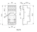 Zocalo rele  7A 14p DIN p-serie 5532-34