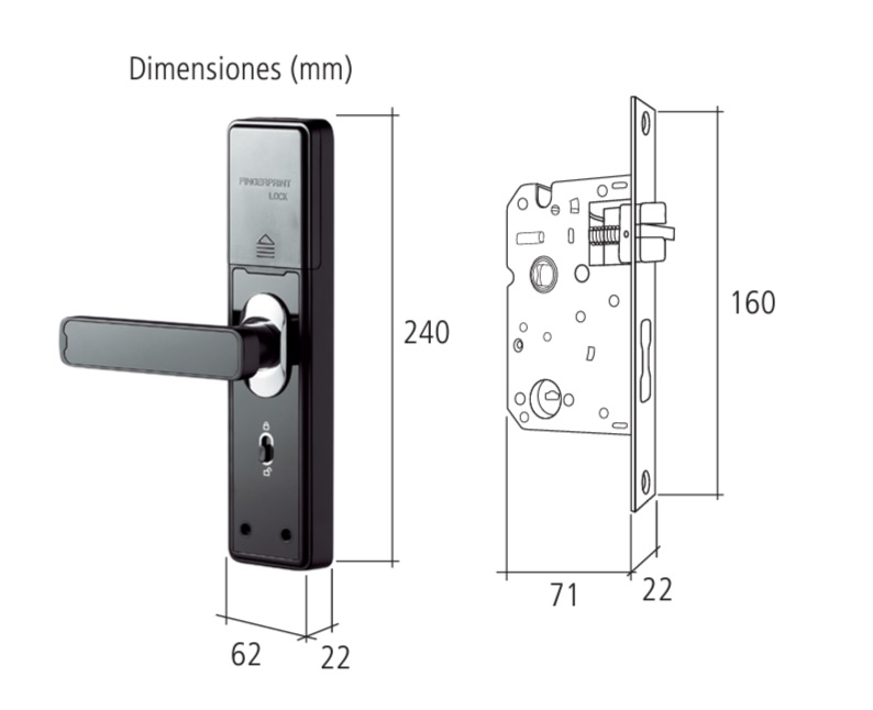 CERRADURA BIOMETRICA SMART CB05-T