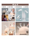 LÁMPARA A LED DE ESCRITORIO AUTÓNOMA CON IMÁN - 4 EN 1 - 3W - Color Blanco - Luz Natural - Batería de Li-Ion - Dimerizable