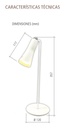 LÁMPARA A LED DE ESCRITORIO AUTÓNOMA CON IMÁN - 4 EN 1 - 3W - Color Blanco - Luz Natural - Batería de Li-Ion - Dimerizable