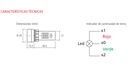 PILOTO MONOBLOQUE - PLÁSTICO A LED - PUESTA A TIERRA Verde/Rojo - Alimentación: 230Vca /Vcc