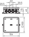 Caja paso  104x 100x 40mm PVC GRI IP55