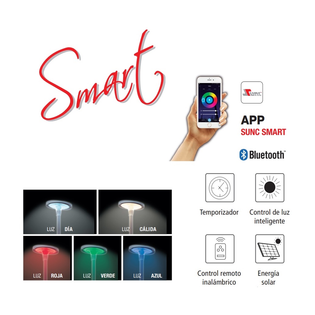 AUTONOMA SOLAR TIPO FAROLA RGB+CCT