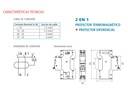 Interruptor Termomagnético con Diferencial Polos: 1P+N - Tensión 230/240V - 32A - 6kA - 18mm