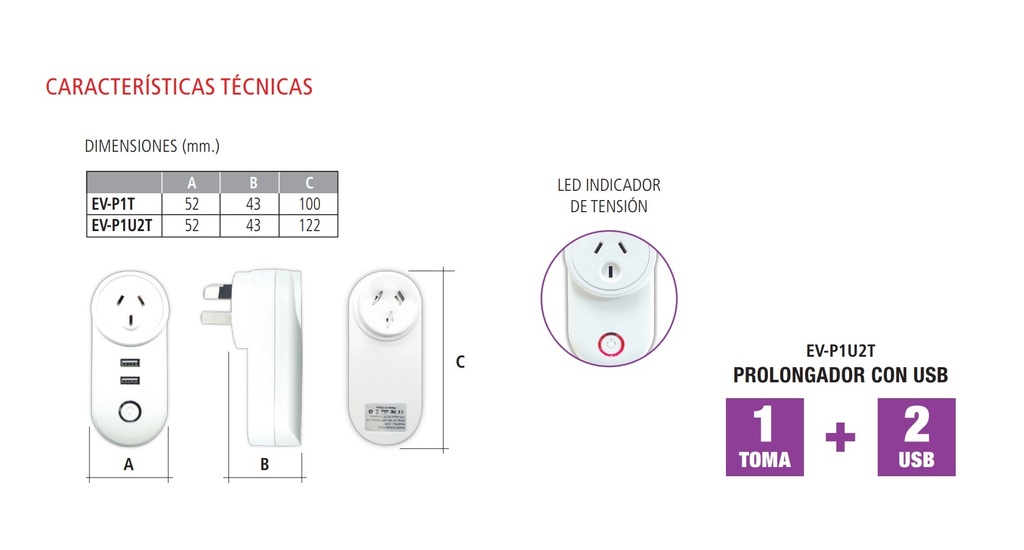 PROLONGADOR TOMACORRIENTE ENCH.  WI-FI SMART + 2 USB