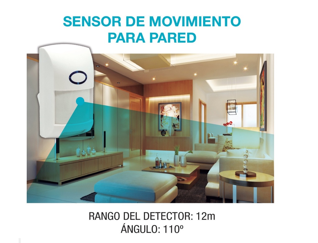 SENSOR DE MOVIMIENTO PIR PARA PARED (AT-SET)