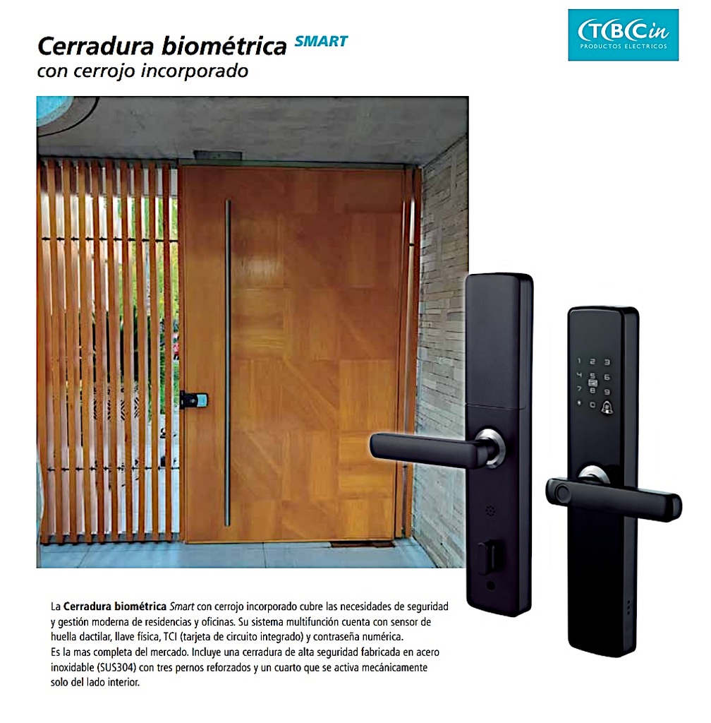 CERRADURA BIOMETRICA SMART CB01-T