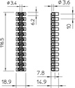 Bornera divis 12x 6,0mm2 PP