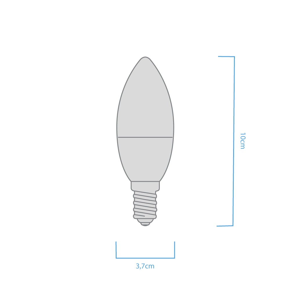 BULBO C37 MACROLED 6W E14 AC180-240V CALIDO 3000K