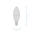 BULBO C37 MACROLED 6W E14 AC180-240V CALIDO 3000K