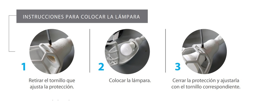 Lámpara portátil con cable x 5 m. Color: Gris