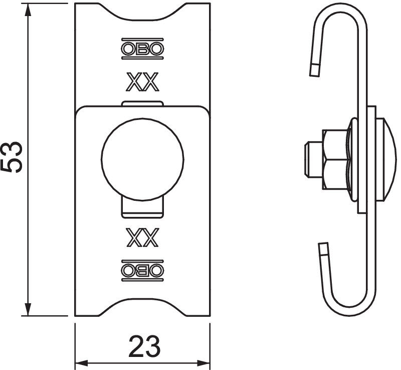 Bandeja portacable alambre; Conector angular