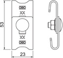 Bandeja portacable alambre; Conector angular