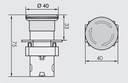 LINEA METALICA PULSADOR DE SETA C/RET. POR GIRO