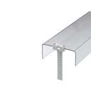 Soporte de cobertor de altura ajustable, para la sujeción encajada de cobertores (hasta 3 mm de grosor), utilizable con CLIPFIX 35 y E/UK