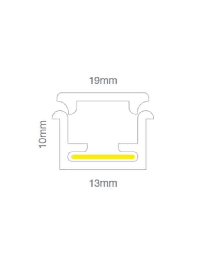 PERFIL DE PVC PARA EMBUTIR BLANCO X 2MTS