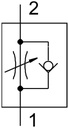 Válvula de estrangulación y antirretorno - GRLA-3/8-B