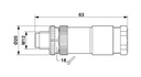 Conector, 5-polos, Conector macho recto M12, codificado A, Conexión por tornillo, material de moleteado: Plástico, prensaestopas Pg11-DUO, diámetro exterior del cable 2,1 mm ... 3 mm / 4 mm ... 5,2 mm