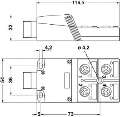 Caja p-sensor-actuador c-bornes resorte