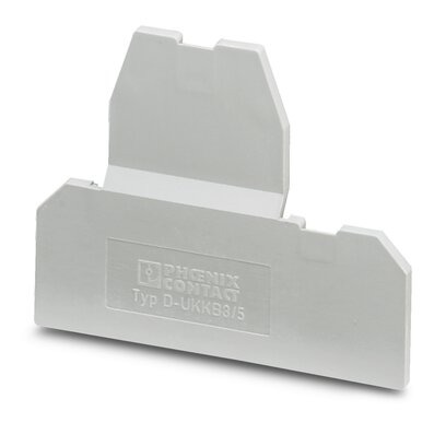 Tapa final, longitud: 67,2 mm, anchura: 2,5 mm, altura: 52 mm, color: gris