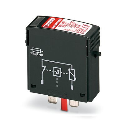 Protección enchufable contra sobretensiones tipo 2 con varistor de alta potencia para elemento de base VAL-MS, con control térmico, indicación óptica de defecto. Ejecución: 230 V AC