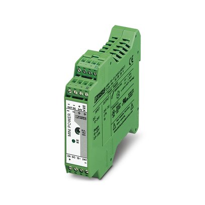 Transformador MINI DC/DC conmutado en primario para montaje sobre carril, entrada: monofásica, salida: 24 V DC/1 A