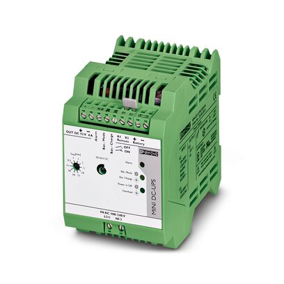 Sistema de alimentación ininterrumpida con fuente de alimentación integrada, 4 A, en combinación con MINI-BAT/12/DC 1.6 Ah o 2.6 Ah