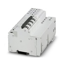 Combinación de protección contra sobretensiones tipo 2 y fusible previo de descargador, con monitorización del descargador y del fusible previo, en combinación con contacto de indicación remota. Ejecución: Sistema de 5 conductores (L1, L2, L3, N, PE), mon