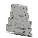 Relé de temporización con retardo de conexión (controlado por tensión) y un margen de tiempo ajustable (0,1 s - 10 s), con conexión por tornillo