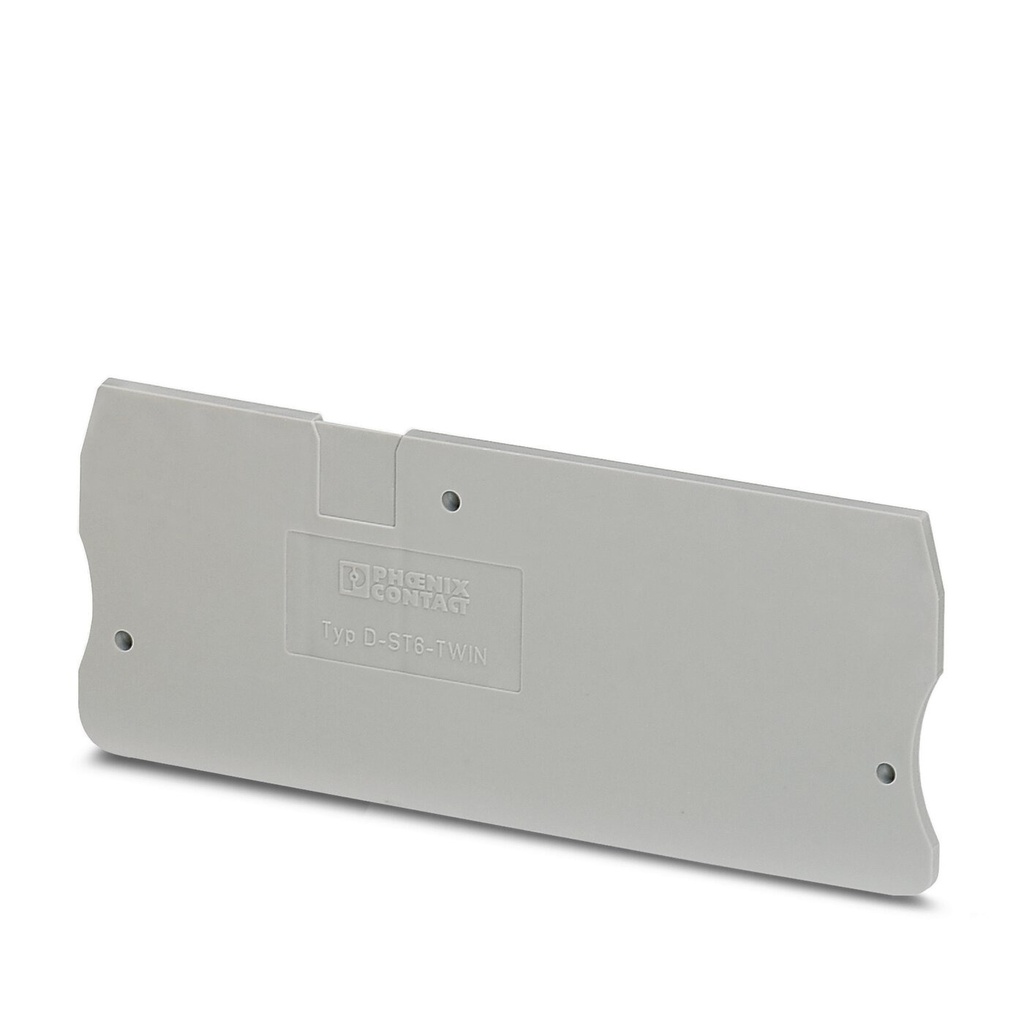 Tapa final, longitud: 80 mm, anchura: 2,2 mm, altura: 51,1 mm, color: gris