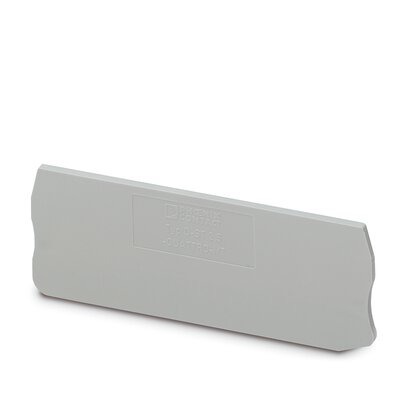 Tapa final, longitud: 84 mm, anchura: 2,2 mm, altura: 36,5 mm, color: gris