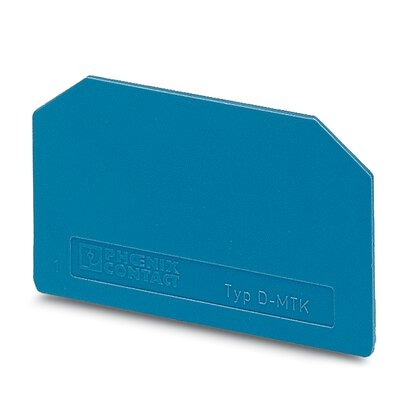 Tapa final, longitud: 46,2 mm, anchura: 1 mm, altura: 28,3 mm, color: azul