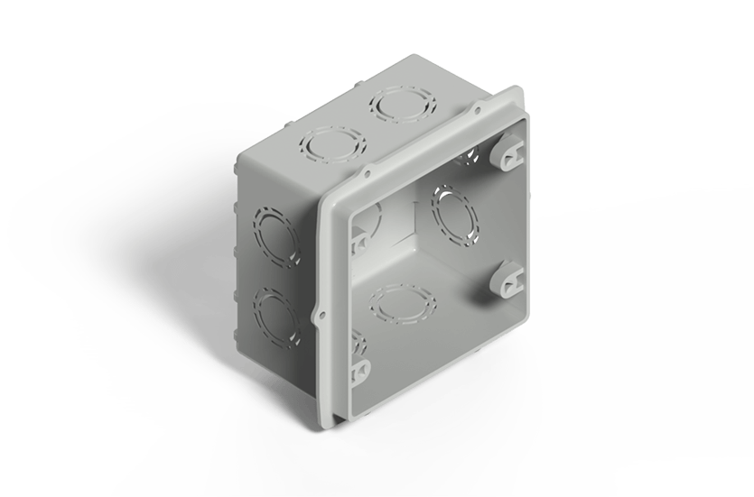 Caja de Embutir Cuadrada 10x10 Con Oreja Plástica LH