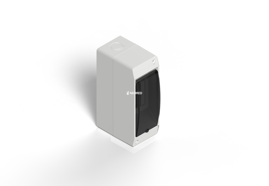 Dis-Caja ext. TM 2 bocas c/tapa - Blanca