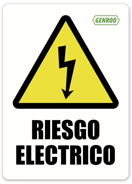 Etiqueta Riesgo Eléctrico 55x75