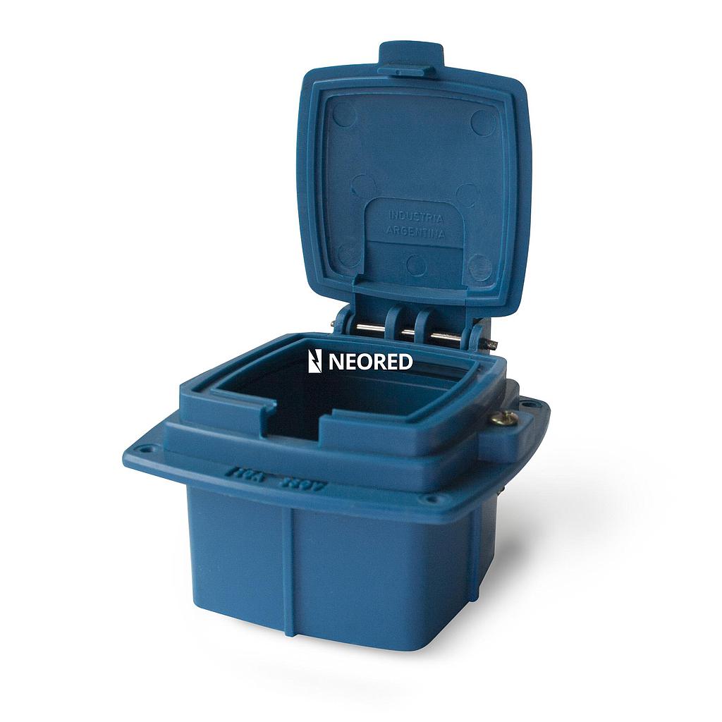 Caja capsulada para embutir 16A Kalop azul