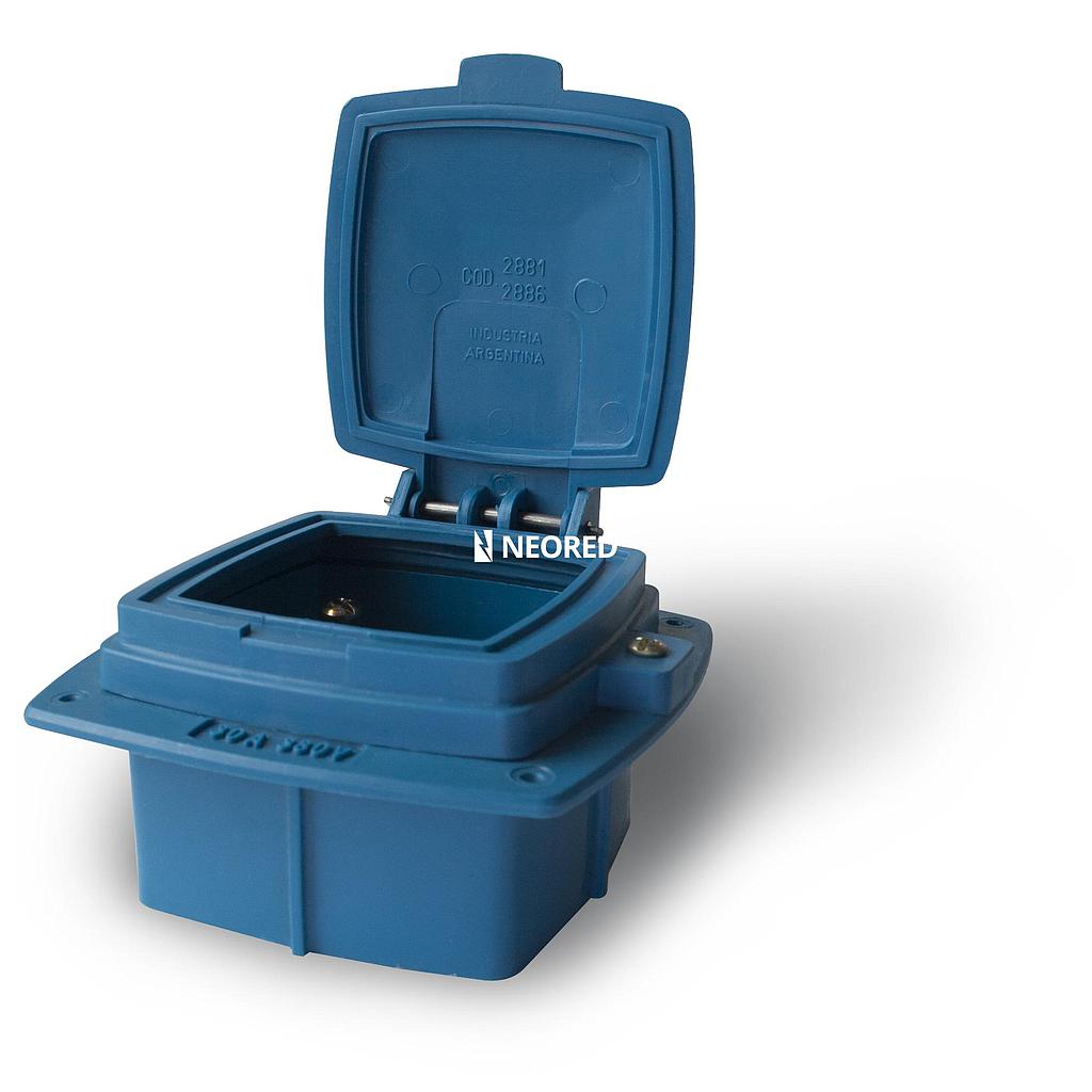 Caja capsulada para embutir 32A Kalop azul